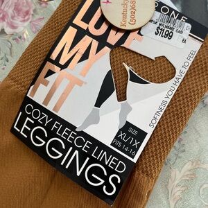Cozy Fleece-Lined Leggings for Women - Camel Brown -